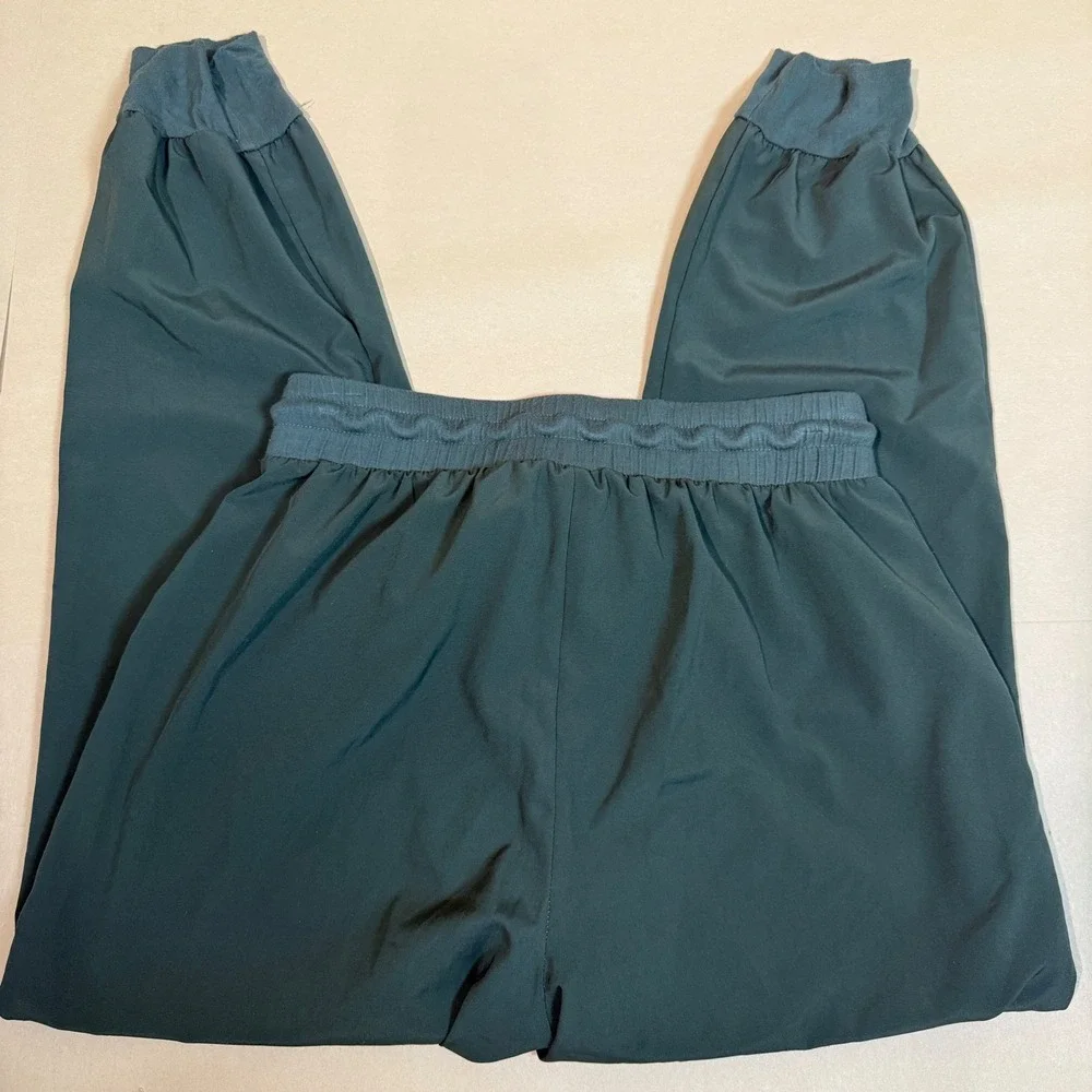 Out From Under Urban Outfitters Green Piper Woven Drawstring Joggers size Medium